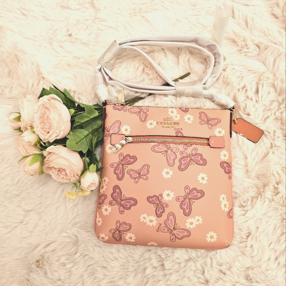 Sold ❗️❗️❗️NWT Coach Mini Rowan File Bag butterfly 🦋